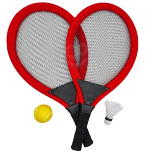 Rakietki Plażowe 2w1 Tenis Badminton Duże + Piłka Lotka – WOOPIE