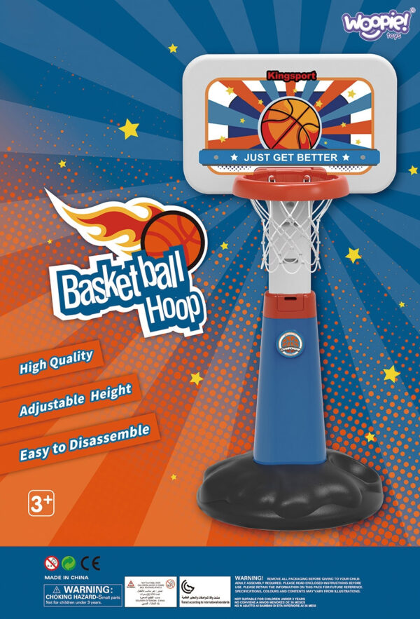 WOOPIE Zestaw Koszykówka Regulacja 99 - 125 cm + Piłka + Pompka - 009