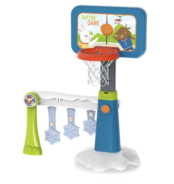 WOOPIE Zestaw 2w1 Koszykówka Bramka do Piłki Nożnej + Piłka + Pompka - 002