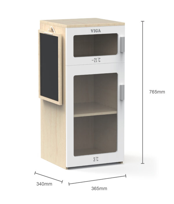 Viga Drewniana Lodówka Z Tablicą Kredową - 004