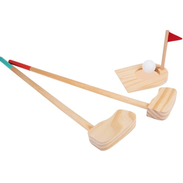 TOOKY TOY  Drewniany Zestaw do Gry w Golfa dla 2 Osób 13 el. - 005