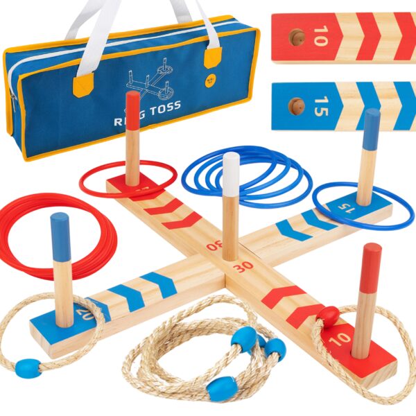 TOOKY TOY  Drewniana Gra Fun Serso Zręcznościowa Ring Cross - 001