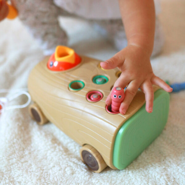 WOOPIE Gra Zręcznościowa Dzięcioł Wbijak Robaków 3w1 Wózek Ciągacz dla Niemowląt - 005