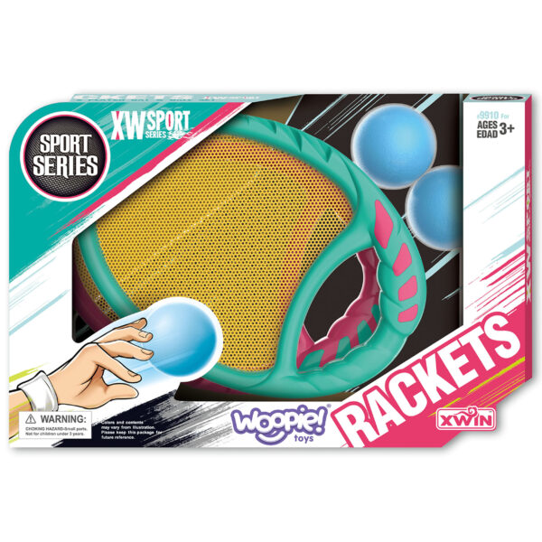 WOOPIE Gra Zręcznościowa CATCH BALL 2 Paletki + 2 Piłki - 006