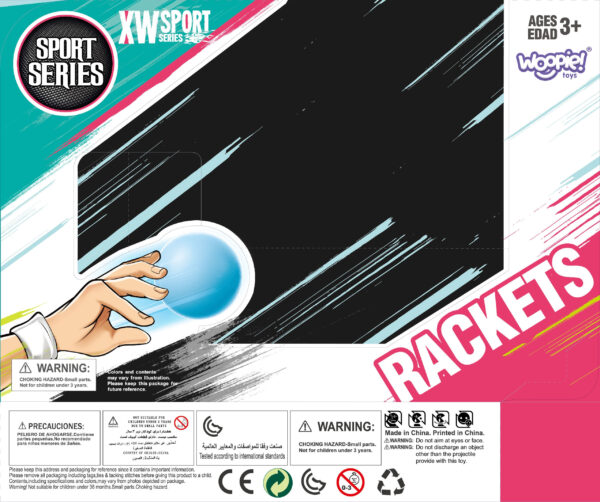 WOOPIE Gra Zręcznościowa CATCH BALL 2 Paletki + 2 Piłki - 007