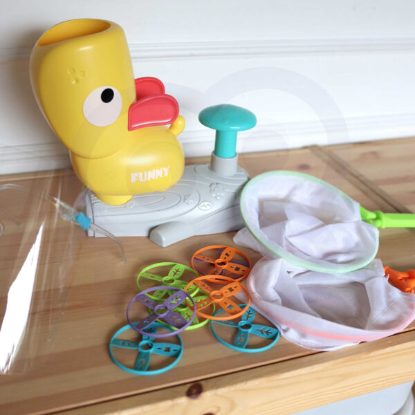 WOOPIE Gra Zręcznościowa Złap Frisbee Wyrzutnia Dysków - 002