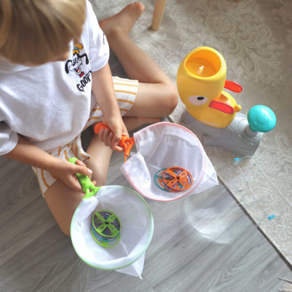 WOOPIE Gra Zręcznościowa Złap Frisbee Wyrzutnia Dysków - 005