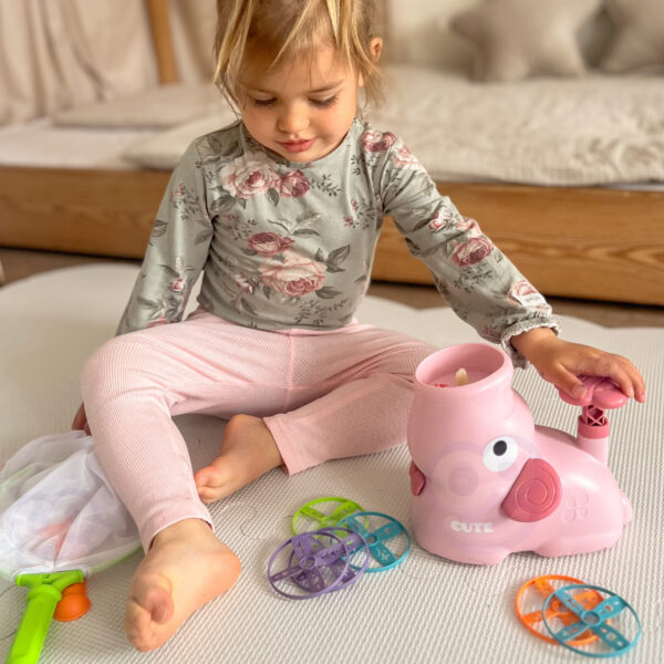 WOOPIE Gra Zręcznościowa Złap Frisbee Wyrzutnia Dysków - 002