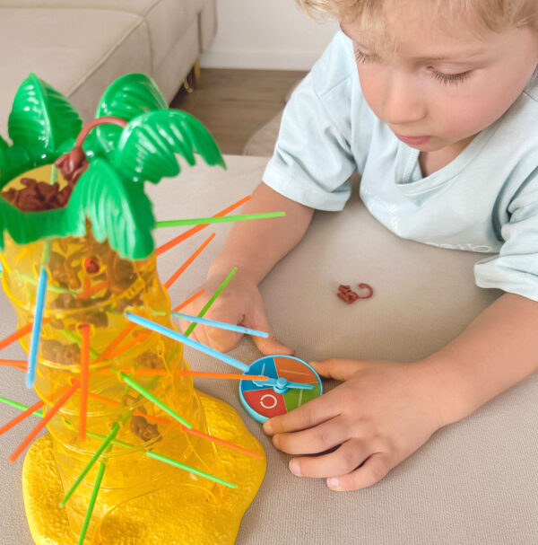 Spadające Małpki gra zręcznościowa palma i patyczki zestaw – Woopie - 004