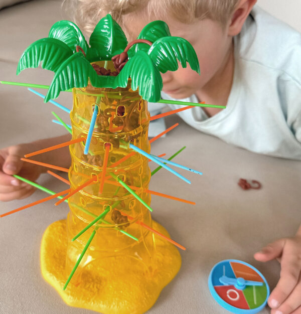 Spadające Małpki gra zręcznościowa palma i patyczki zestaw – Woopie - 005