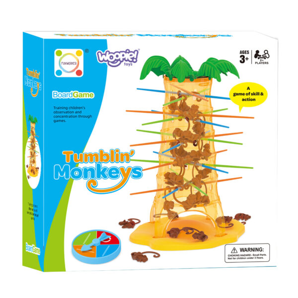 Spadające Małpki gra zręcznościowa palma i patyczki zestaw – Woopie - 010