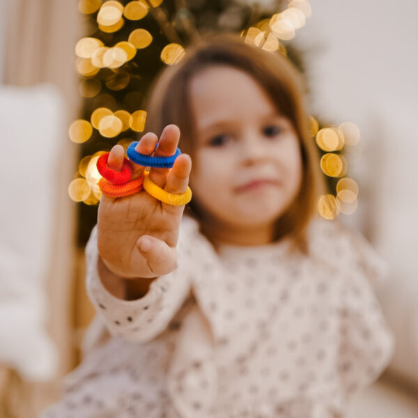 WOOPIE Gra Zręcznościowa FINGER GAMES Kolorowe Gumki 4+ - 002