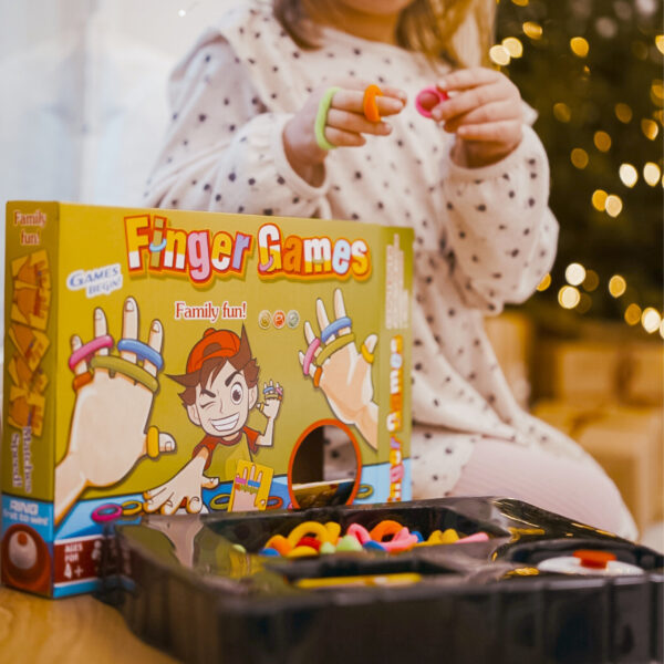 WOOPIE Gra Zręcznościowa FINGER GAMES Kolorowe Gumki 4+ - 003