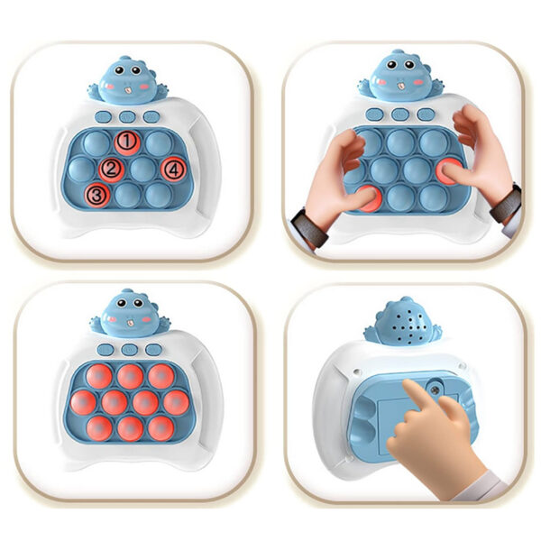 WOOPIE Gra POP IT Elektryczna Antystresowa Zręcznościowa Dinozaur Niebieski - 004