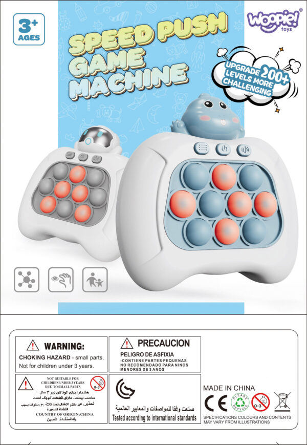 WOOPIE Gra POP IT Elektryczna Antystresowa Zręcznościowa Dinozaur Niebieski - 006