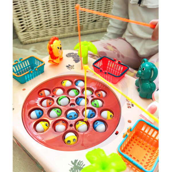 WOOPIE Gra Zręcznościowa Łowienie Ryb Interaktywny Stolik Różowy - 002