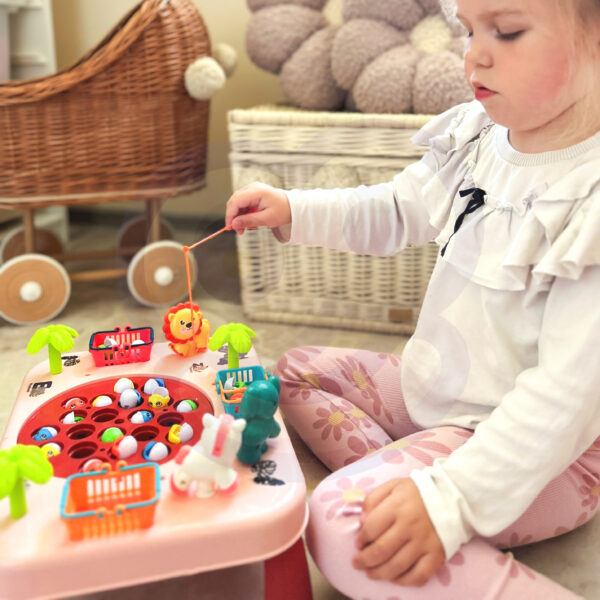 WOOPIE Gra Zręcznościowa Łowienie Ryb Interaktywny Stolik Różowy - 004