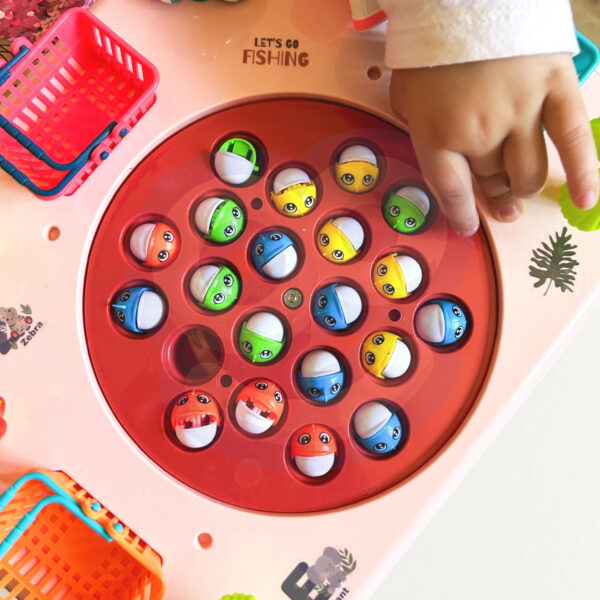 WOOPIE Gra Zręcznościowa Łowienie Ryb Interaktywny Stolik Różowy - 005