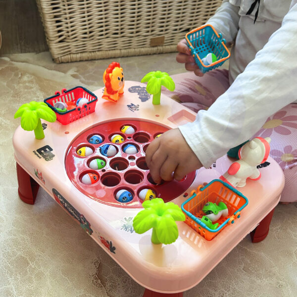 WOOPIE Gra Zręcznościowa Łowienie Ryb Interaktywny Stolik Różowy - 006