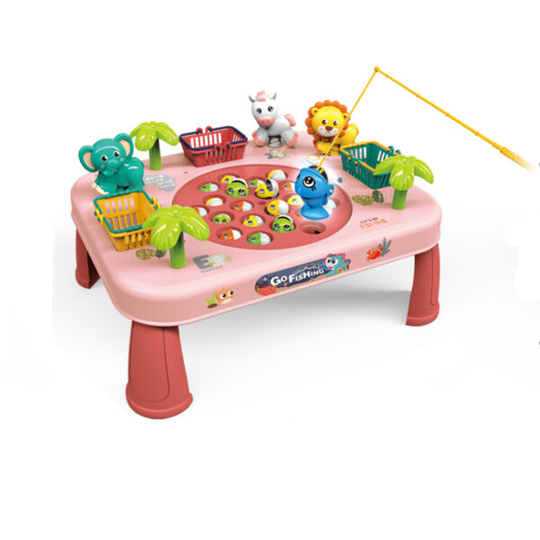 WOOPIE Gra Zręcznościowa Łowienie Ryb Interaktywny Stolik Różowy - 008