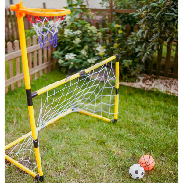 WOOPIE Zestaw 2w1 koszykówka Bramka do Piłki Nożnej + Piłki i Pompka - 005