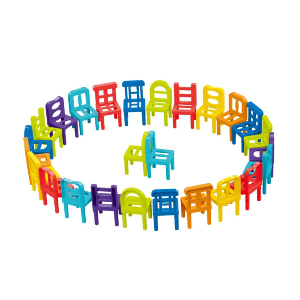 WOOPIE Gra Zręcznościowa Układanka Klocków Balansujące Krzesła 36 el. - 008