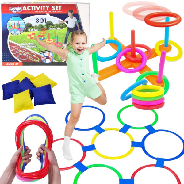 WOOPIE Zestaw 3w1 Serso Gra w Klasy Cornhole Rzut do Celu Woreczkami - 001