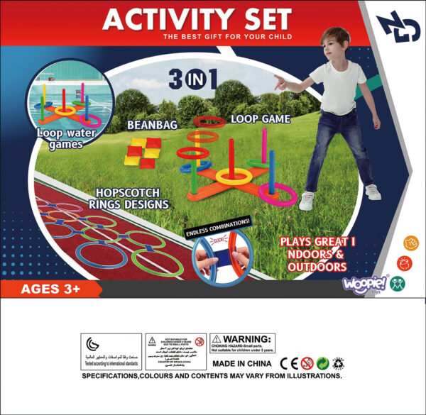 WOOPIE Zestaw 3w1 Serso Gra w Klasy Cornhole Rzut do Celu Woreczkami - 012