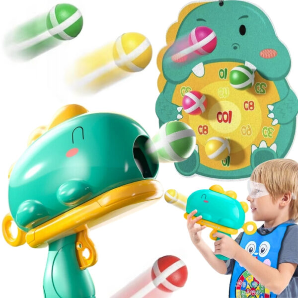 WOOPIE Gra w Rzutki Pistolet Dinozaur na Kulki Rzepy Tarcza Punkty Strzelanie - 001 WOOPIE Gra w Rzutki Pistolet Dinozaur na Kulki Rzepy Tarcza Punkty Strzelanie - 001