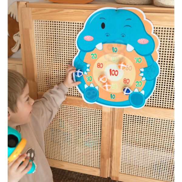 WOOPIE Gra w Rzutki Pistolet Dinozaur na Kulki Rzepy Tarcza Punkty Strzelanie - 005