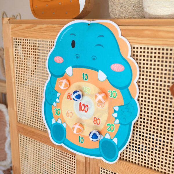 WOOPIE Gra w Rzutki Pistolet Dinozaur na Kulki Rzepy Tarcza Punkty Strzelanie - 013