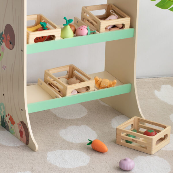 CLASSIC WORLD Zestaw Drewnianych Wypieków w Koszyku 6 el. - 002