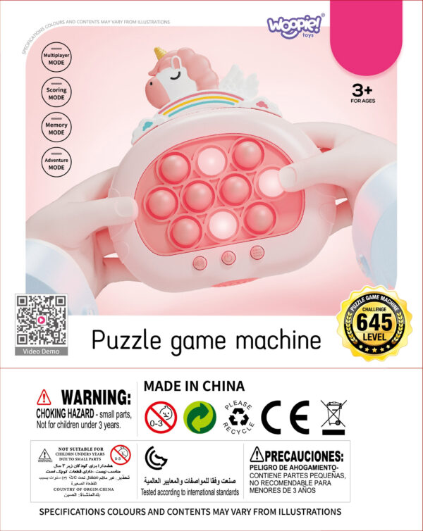 WOOPIE Gra POP IT Elektryczna Antystresowa Zręcznościowa Jednorożec - 007