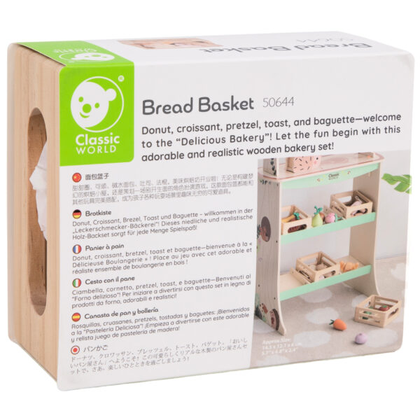 CLASSIC WORLD Zestaw Drewnianych Wypieków w Koszyku 6 el. - 006