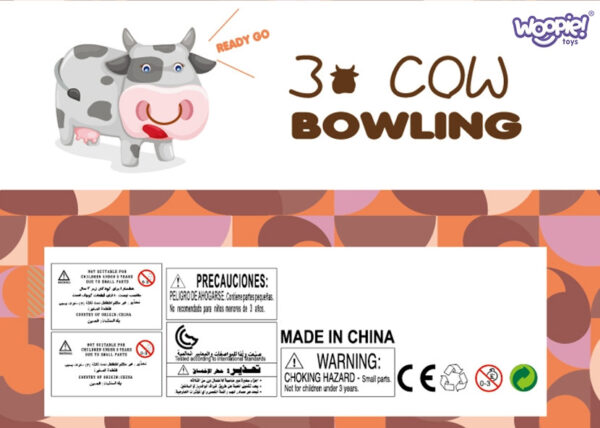 WOOPIE Kręgle dla Dzieci Zwierzaki i Cyferki 8 el. - 005