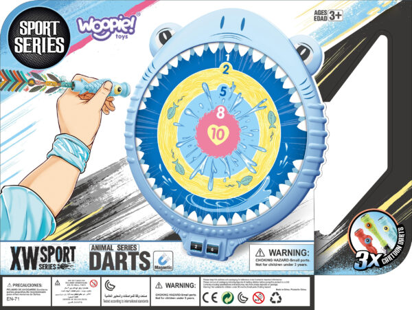 Magnetyczny Dart Rekinek z Licznikiem Punktów 3+ - WOOPIE - 010
