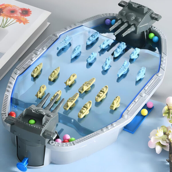 WOOPIE Gra Zręcznościowa "Bitwa Morska" Statki 3D Wyrzutnia Kulek - 003