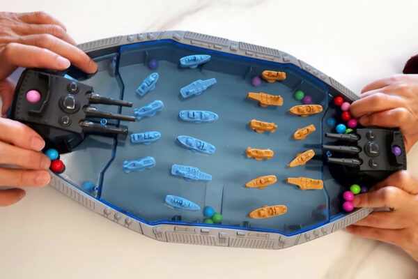 WOOPIE Gra Zręcznościowa "Bitwa Morska" Statki 3D Wyrzutnia Kulek - 005