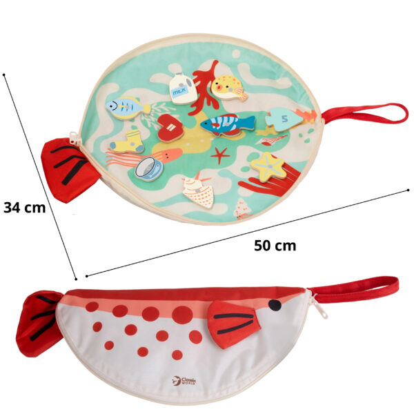 Gra edukacyjna Łowienie Rybek z Kartami Matematycznymi 35 el. - Classic World - 003