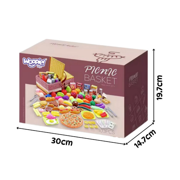 WOOPIE Kosz Piknikowy Owoce Warzywa Fast Food Zestaw XXL 103el. - 004