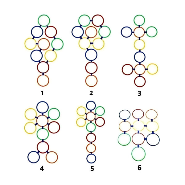 WOOPIE Gra w Klasy Zestaw do Skakania Pierścienie Obręcze 10 szt - 005