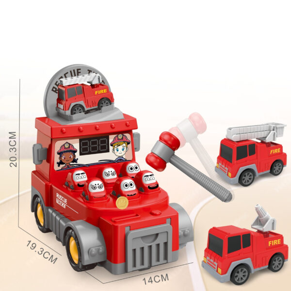WOOPIE Gra Zręcznościowa Uderz Młotkiem Wbijak Straż Pożarna z Akcesoriami - 003