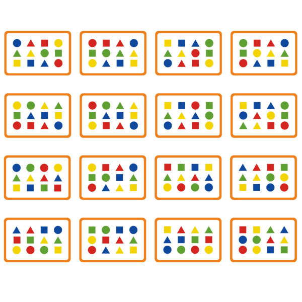 VIGA Gra Logiczna Odwzoruj Kolory i Figury Montessori - 006