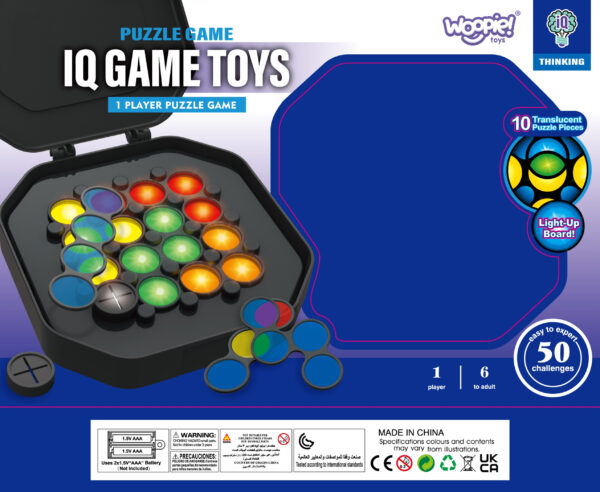 WOOPIE IQ Gra Logiczna "Ułóż Wzór" Trening Mózgu Nauka Mieszania Kolorów - 016