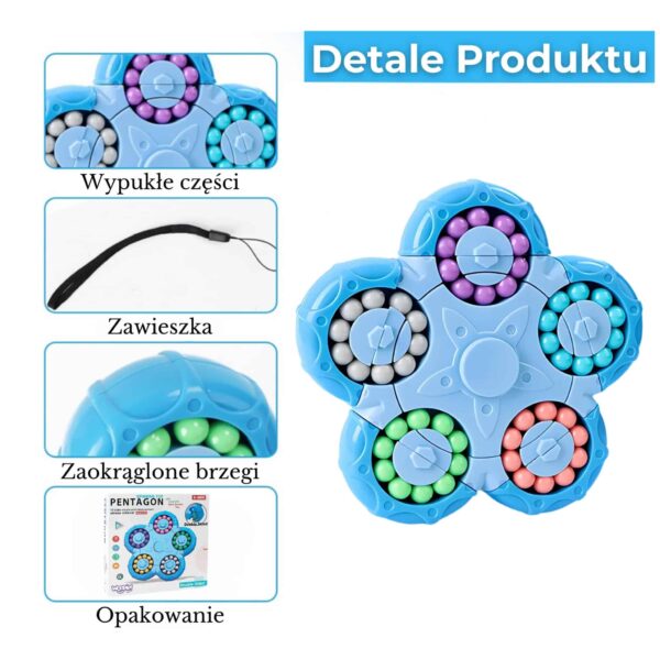 Magnetyczna gra obrotowa łamigłówka 2w1 antystresowa Woopie - 005