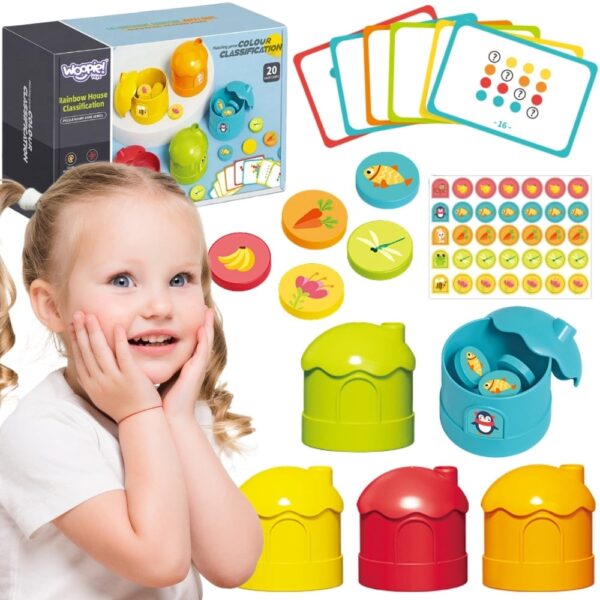 WOOPIE Gra Logiczna Edukacyjna Sorter Klasyfikacja Kolorów - 001