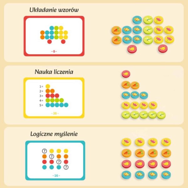 WOOPIE Gra Logiczna Edukacyjna Sorter Klasyfikacja Kolorów - 004