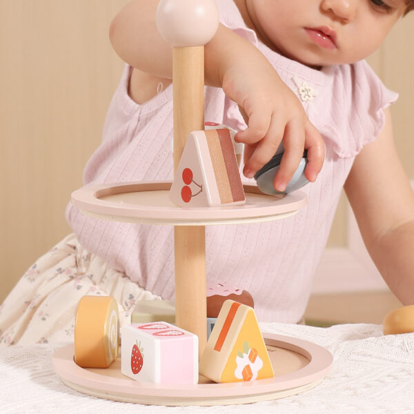 VIGA Drewniany Stojak na Ciasto z Akcesoriami - 005