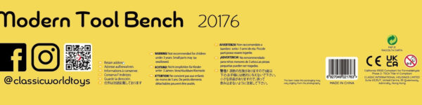 CLASSIC WORLD Drewniany Warsztat Narzędziowy z Tablicą Kredową 27 el. - 010