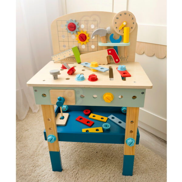 TOOKY TOY Drewniany Stół Do Majsterkowania Warsztat - 012